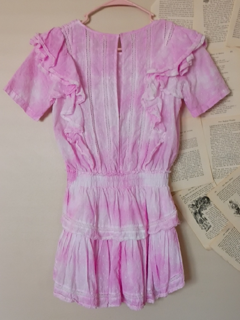 Loveshackfancy Pink Tyedye Ruffle Dress - Picture 2 of 4